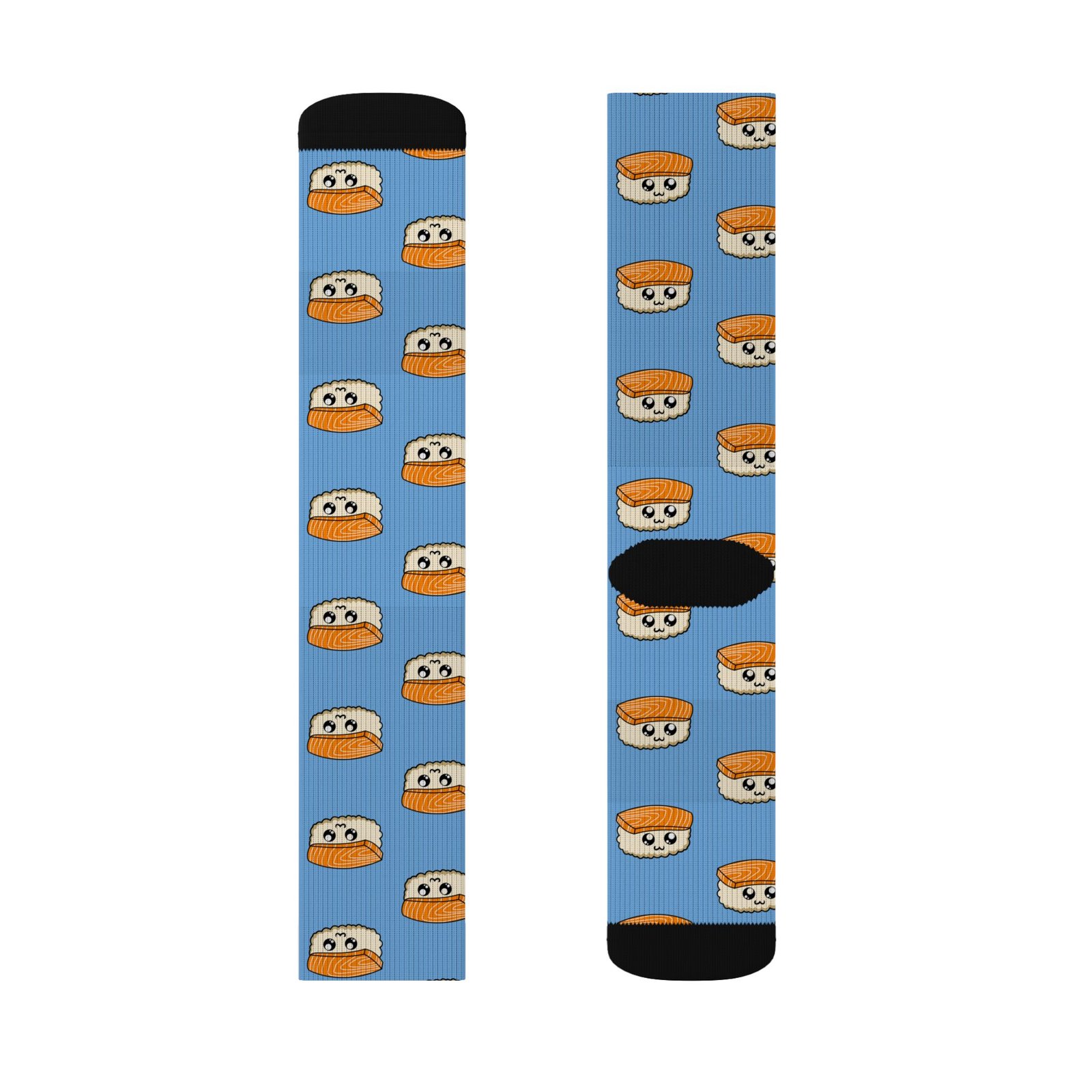 Kawaii Sushi Socks (Blue) | Cute Sushi Character Socks | Anime Kawaii Gift for Her - Image 8