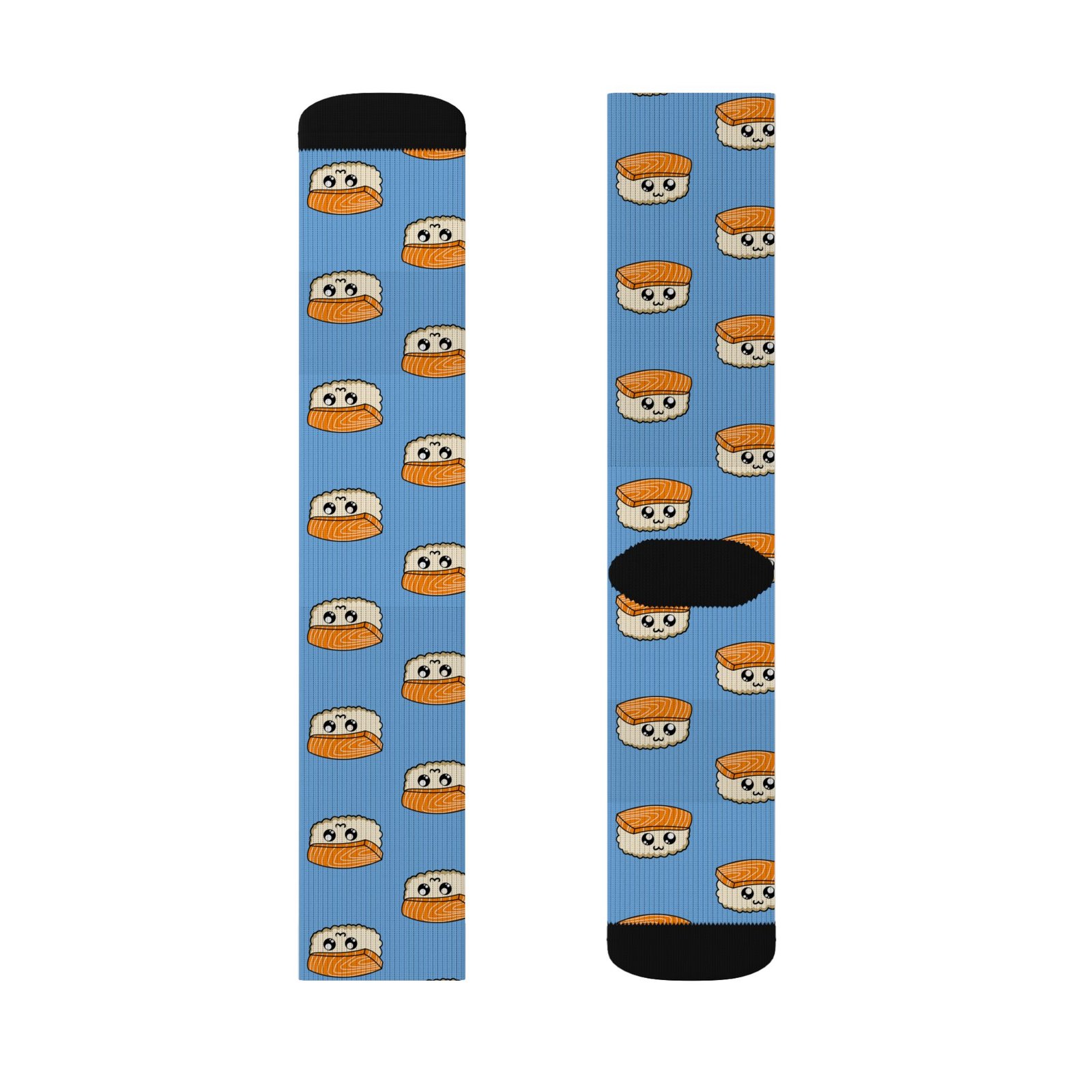 Kawaii Sushi Socks (Blue) | Cute Sushi Character Socks | Anime Kawaii Gift for Her - Image 7