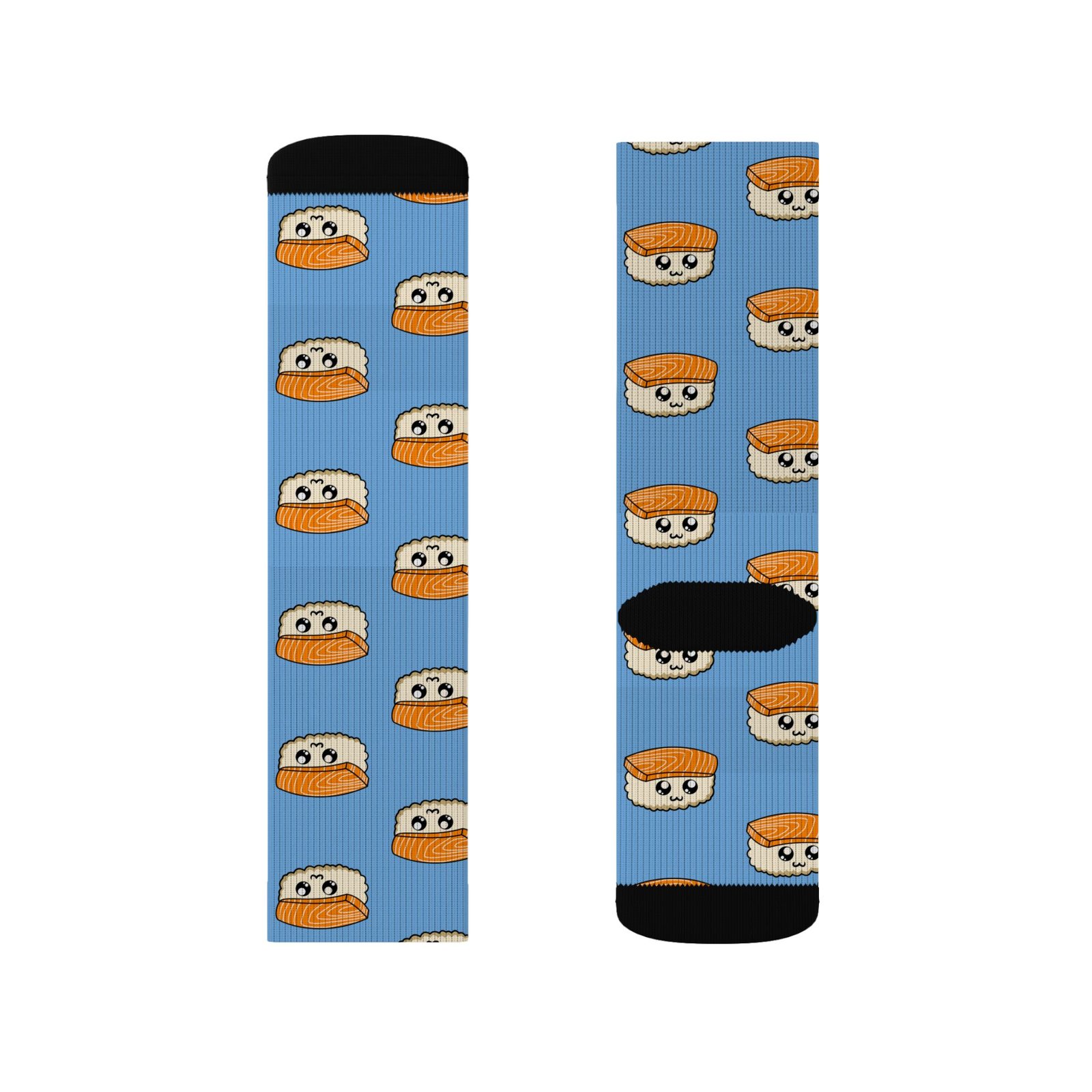 Kawaii Sushi Socks (Blue) | Cute Sushi Character Socks | Anime Kawaii Gift for Her - Image 11