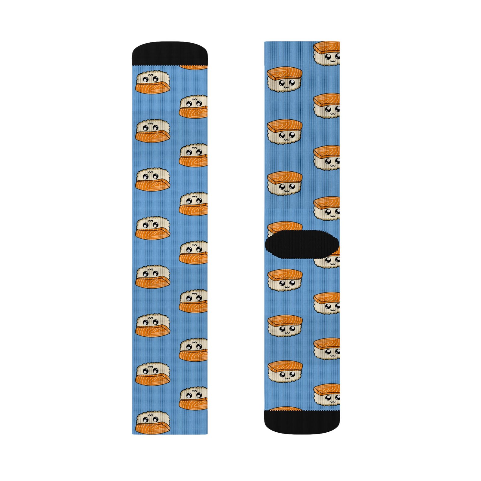 Kawaii Sushi Socks (Blue) | Cute Sushi Character Socks | Anime Kawaii Gift for Her - Image 3